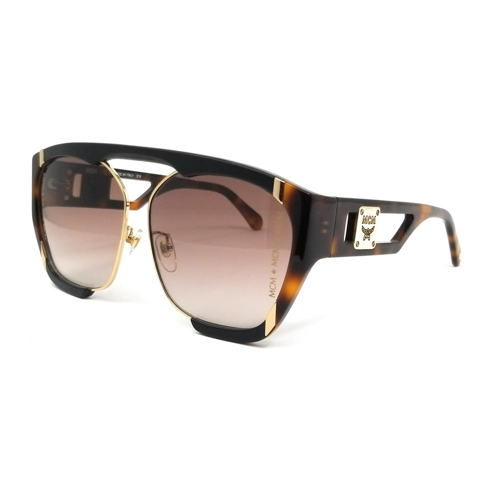 MCM MCM Sunglasses MCM672SA 019 BlackHavana Modified Rectangle