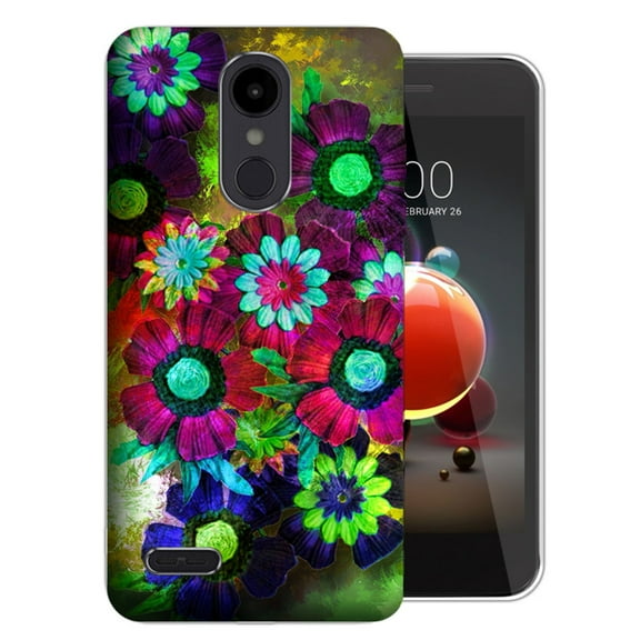 MUNDAZE LG Stylo 4 / Stylo 4 Plus Design Case - Colorful Daisies Design Skin Phone Case Cover