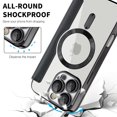 thumbnail image 3 of for iPhone 15 Pro Case Compatible with Magsafe, Slim Fit Flip Protective PU Leather Wallet Case with RFID Blocking Card Slot Build-in Len Protector for iPhone 15 Pro, Black, 3 of 8