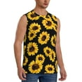 thumbnail image 2 of Balery Sunflower 6 Men's Sleeveless Muscle Shirts Workout Tank Top, Moisture Wicking, Odor Protection-X-Large, 2 of 8