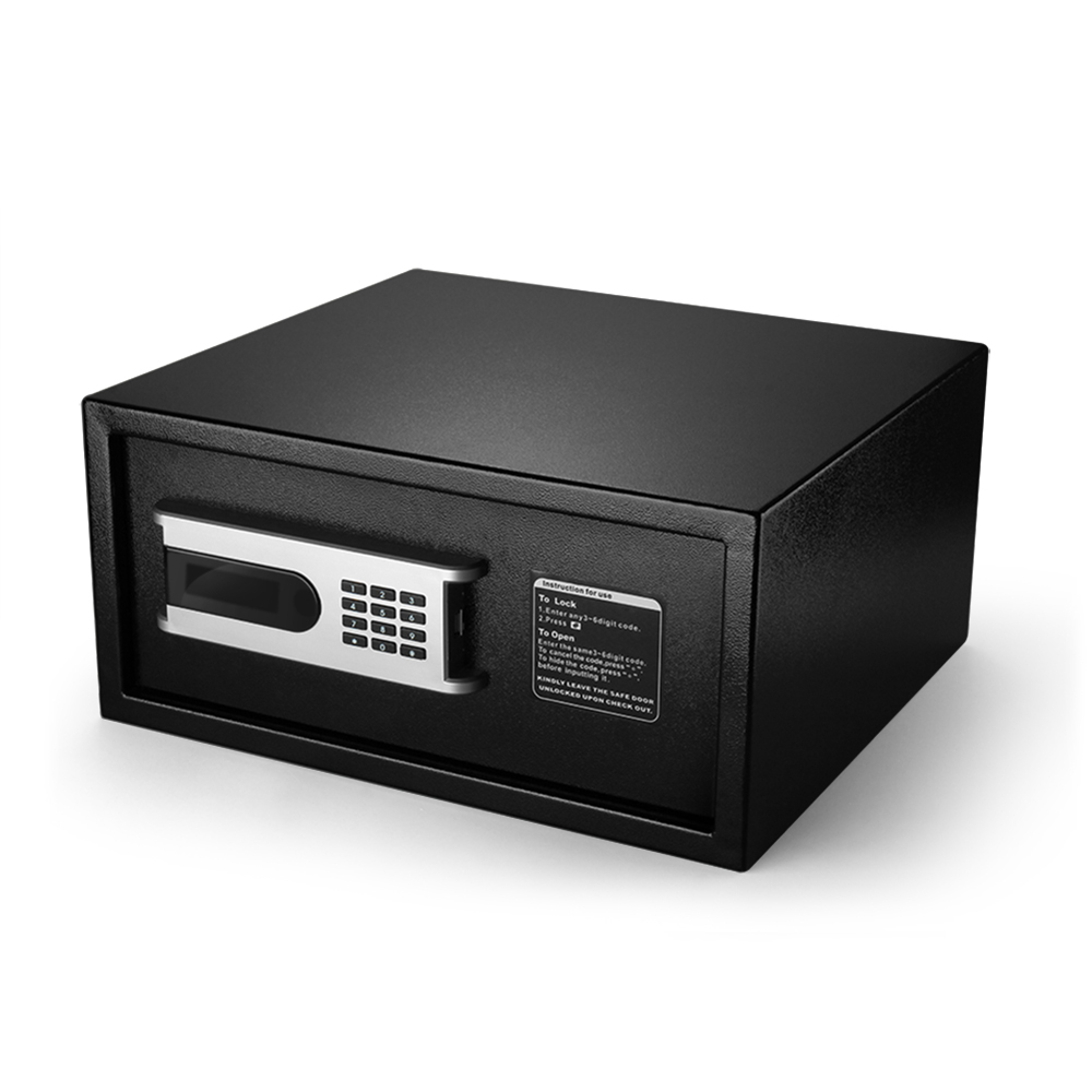 Electronic Safe Box with Key & Digital Keypad Combination Lock Security