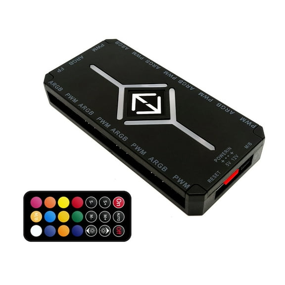 ANXPTME 4Pin PWM Cooling Fan Hub for Computer PC Case Chassis Radiator SATA Power Supply