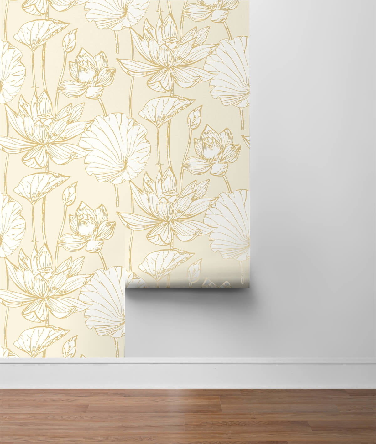 NextWall Lotus Floral Peel and Stick Wallpaper