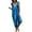 Blue, variant on CAIXIA Women'S Robes Elegant Women's Satin Sleepwear Long Loose Fit Nightgown V-Neck Short Sleeve Lace Trim Home Dress