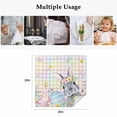 thumbnail image 5 of Easter Bunny Cloth Napkins, Blue Easter Eggs Spring Floral Colorful Plaid Washable and Reusable Dinner Napkins Set of 4, Table Napkin for Kitchen Party Birthday Wedding Hotel Housewarming 20"x20", 5 of 9