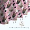 thumbnail image 6 of French Bulldog Cute Bone Paw Print Shower Curtain 36"x72" ,Bathroom Decorative Shower Curtains Set with 12 Hooks,Modern Waterproof Washable Shower Curtain, 6 of 6