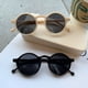 thumbnail image 2 of Mocha Milk Tea Color Gafas de sol Moda Estilo coreano Pequeñas gafas de sol con montura redonda para hombres y mujeres, 2 of 4