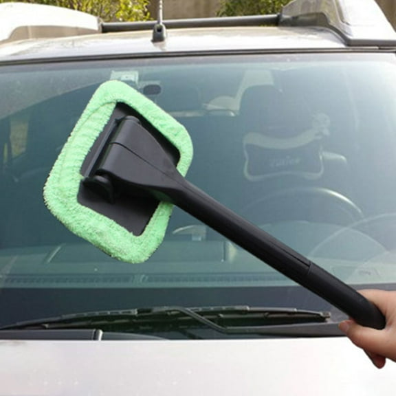 Pklyzj Windshield Cleaning Tool Windshield Cleaning Wand Auto Window Cleaner,3 Pieces Reusable Cloth Pads for Car Interior, Dirty Car Washing Brushes