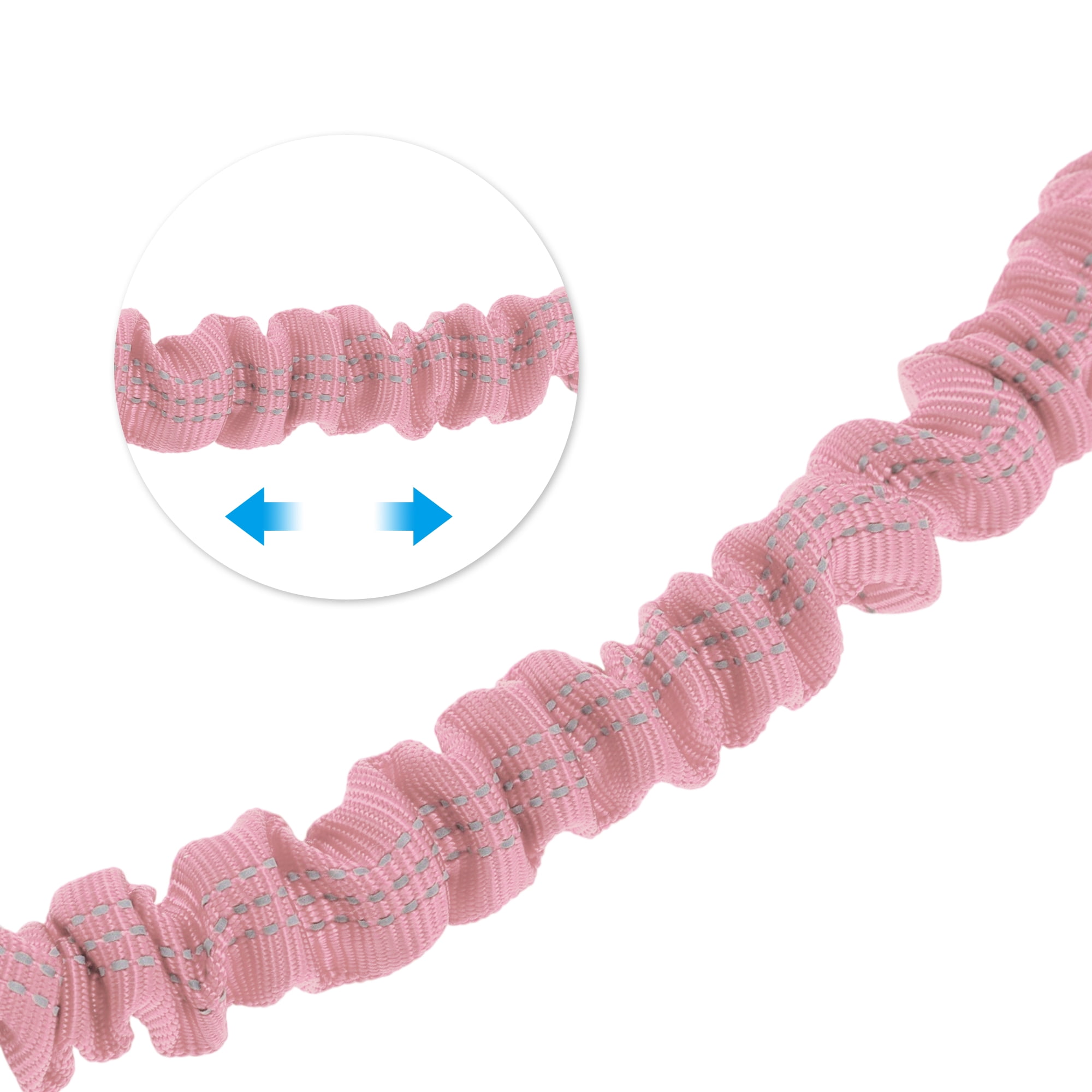Unique Bargains Pet Double Dog Leash Reflective Dual Leash Pink