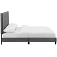 thumbnail image 4 of Modway Melanie Performance Velvet Upholstered Tufted King Platform Bed in Gray, 4 of 5
