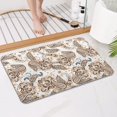 thumbnail image 4 of Orange Paisley Pattern Bathroom Rugs Mat,Non Slip Microfiber Bathroom Rug,Rubber Backing,Soft Bathroom Mats for Bathroom Floor,Tub and Shower,17x27in(43x68cm), 4 of 5