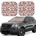 thumbnail image 2 of Bingfone Rocket Pattern Windshield Sun Shade 2-Piece Foldable Car Front Window Sunshade For Most Sedans Suv Truck - Auto Sun Blocker Visor Protector Blocks Max Uv Rays - Medium, 2 of 7