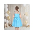 thumbnail image 5 of Sunny Fashion Girls Dress Pastel Sky Sleeveless Polka Dot Sheer Mesh Cotton Vintage Party Summer 7 Years, 5 of 6