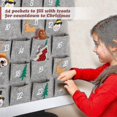 thumbnail image 4 of Calendario de Adviento de Navidad Calendario de Adviento de fieltro de Papá Noel 3d con bolsillos de 24 días Cuenta atrás de Navidad, 4 of 5