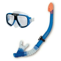 Intex Reef Rider Swimming Diving Mask & Snorkel Set for Ages 8+, Blue | 55948