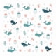 thumbnail image 2 of Pegatinas de animales marinos para refrigerador o baño | Decoración adhesiva de pared para habitación infantil | Pegatinas de vinilo electrostáticas removibles para el hogar, guardería y aula, 2 of 6