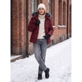 thumbnail image 2 of Wantdo Women's Windproof Jackets Waterproof Winter Coat Warm Windbreaker with Hood Wine Red L, 2 of 9