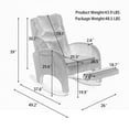 thumbnail image 3 of Rocking Chair Nursery, Nursery Rocking Chairs with Adjustable Footrest & Side Pocket, Comfy Rocking Chairs in Teddy Fabric, Reading Arm Glider Chair for Bedroom, Living Room, Office, Light Grey, 3 of 7