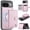 Pink, variant on JEEHOOD Case For Google Pixel 9 Pro XL/10 Pro XL, RFID Blocking Compatible With MagSafe Detachable 2 In 1 Wallet With Snap fastening Card Holder,PU Leather Case,Kickstand Magnetic Protective Cover