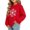 Red-1, variant on fnnxnal Girls Green Snowflake Print Crew Neck Sweatshirt CottonOversized Long Sleeve,Size 2-3T