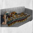 thumbnail image 6 of Kente Pattern Soft Flannel Fleece Throw Blanket, Vertical Borders Inspired by Timeless Cultures Geometrical Design, Cozy Plush for Indoor and Outdoor Use, 70" x 90", Multicolor, by Ambesonne, 6 of 6