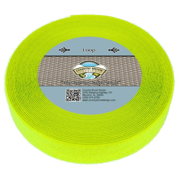 Country Brook Design® Hot Yellow Sew On Loop Only (2 inch, 25 yards)