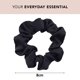 thumbnail image 2 of Scrunchie de raso negro, scrunchie de raso para niñas | Lindo coletero de raso, 2 of 5