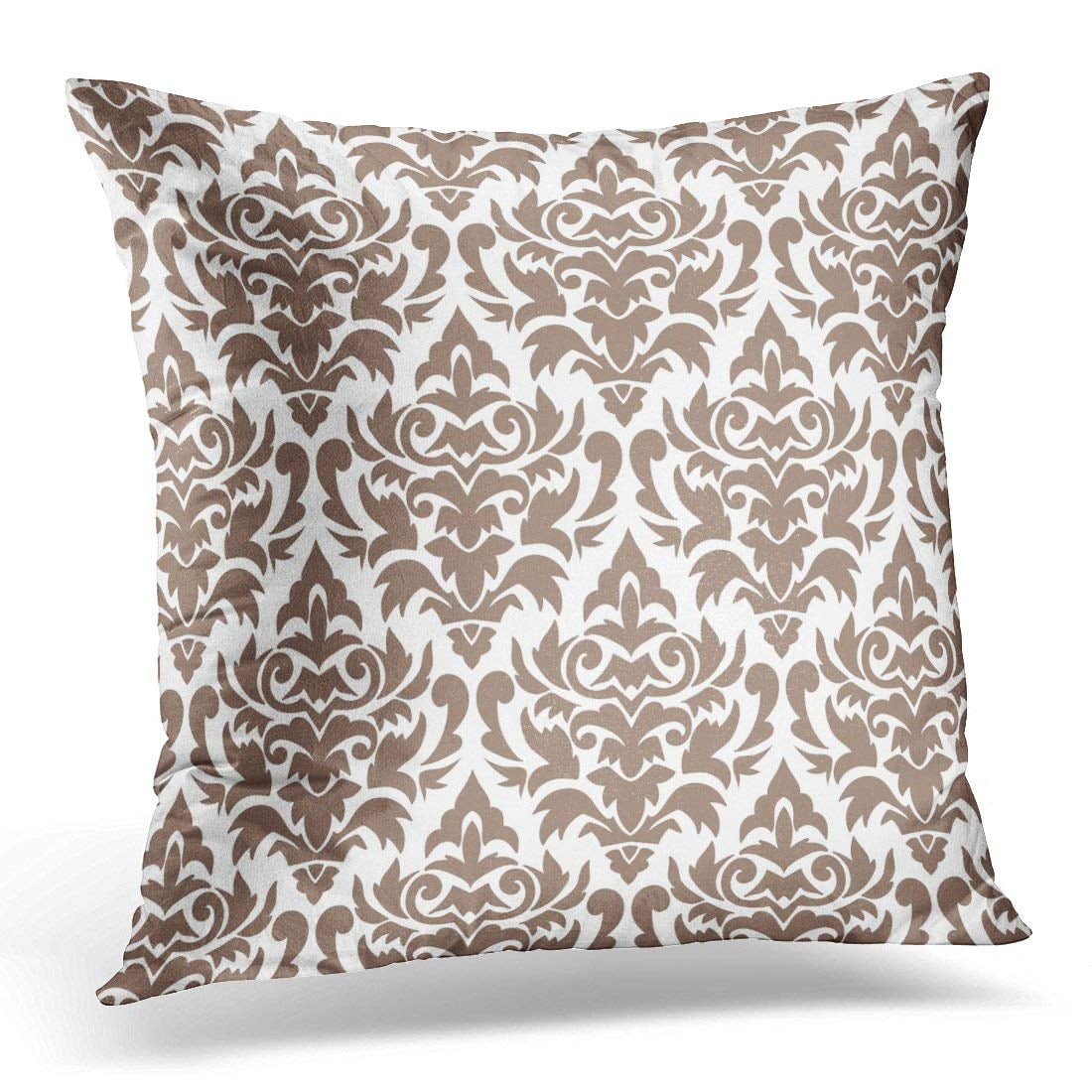 ARHOME Black Abstract Damask Pattern White Antique Pillow Case Pillow Cover 20x20 inch