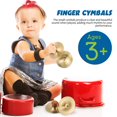 thumbnail image 4 of HLONK 1 Pair Finger Cymbals Handheld Marching Cymbals Small Practice Cymbals Percussion Musical Instrument, 4 of 6