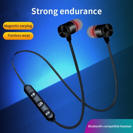 Soumake 1 Set XT11 Wireless Earbud Bluetooth-compatible 4.2 Intelligent Noise Reduction Heavy Bass Magnetic Suction Lower Power Consumption Wireless Earphone for Sports