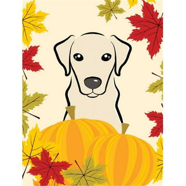 Yellow Labrador Thanksgiving Flag Garden
