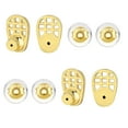 thumbnail image 2 of segolike 4 Pieces Racket Shape Earring Lifters Sturdy Comfortable Elegant 0.6x0.3inch Golden Color, 2 of 9