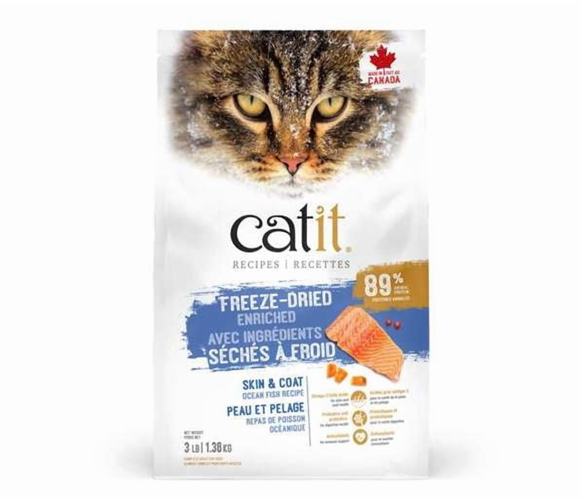 Catit Recipes Freeze-Dried Enriched Skin & Coat Adult Cat Food 1.36 kg