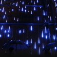 thumbnail image 4 of Lishi Outdoor LED Meteor Shower Lights - Rain Drop Design | 8 Tubes | 144 LEDs | Snow Falling Effect | Xmas Halloween Party Holiday, 4 of 8