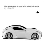 KUYHRF Wireless Mouse, 2.4GHz Car Shaped Wireless Mouse,1600 DPI Optical Cordless Mouse with USB Receiver,Cordless Computer Mouse for PC Laptop Computer Notebook -White