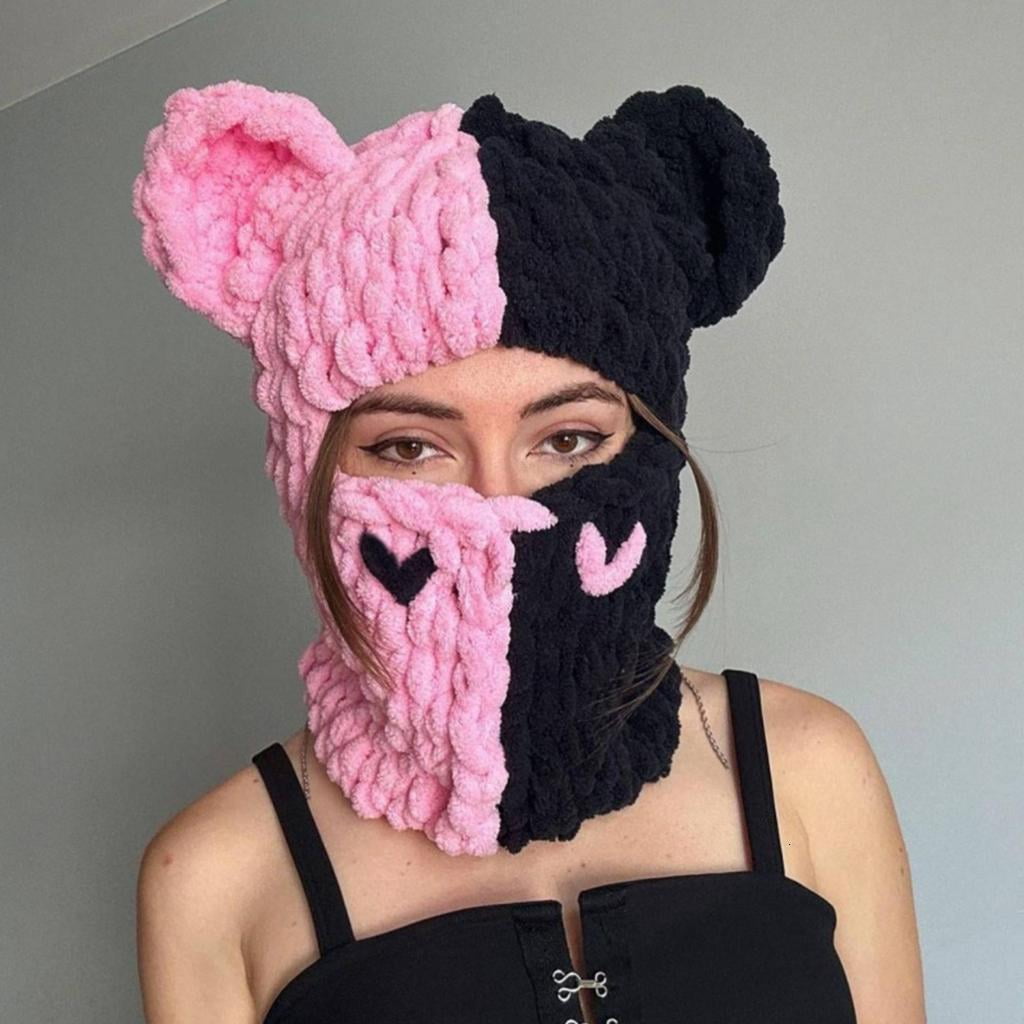 Winter Ski Warm Knitted for Men Womens Windproof Face Cover for Outdoor Party
