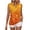 Orange-B, variant on Womens T Shirt Sleeves Crew Neck Rainbow Multicolor Pattern Casual Short Shirt for Summer Daily Wear