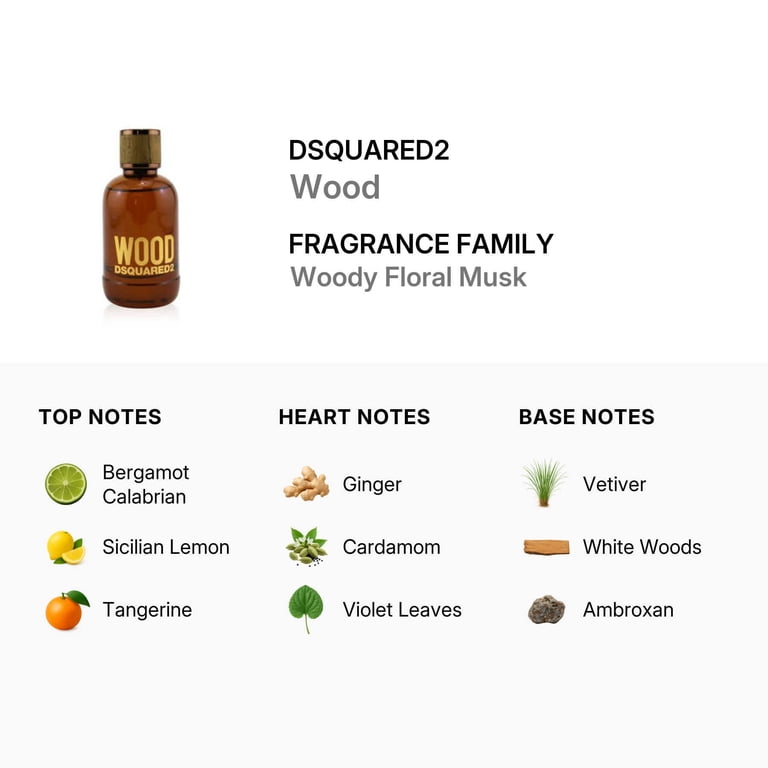 Dsquared2, Wood, 3.4 oz, EDT Spray with Woody Floral Musk