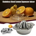 thumbnail image 4 of Presse-agrumes en Acier Inoxydable Presse-Citron en Acier Inoxydable Presse-Agrumes avec Bol Contenant Oranges Citrons Jus Presse-Citron Acier Inoxydable Presse-Citron en Acier Inoxydable, 4 of 5
