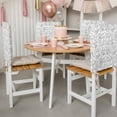thumbnail image 3 of Boho Gray Flower Chair Back Covers, Removable Chair Covers for Dining Chairs Set of 6, Washable Chairs Slipcovers Back Seat Protector for Wedding Party 19"x20", 3 of 9