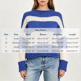 thumbnail image 3 of Fewfanhot Fall Sweaters for Women Striped Mock Neck Fall Knit Color Block Long Sleeve Warm Winter Loose Fit Sweater, 3 of 7