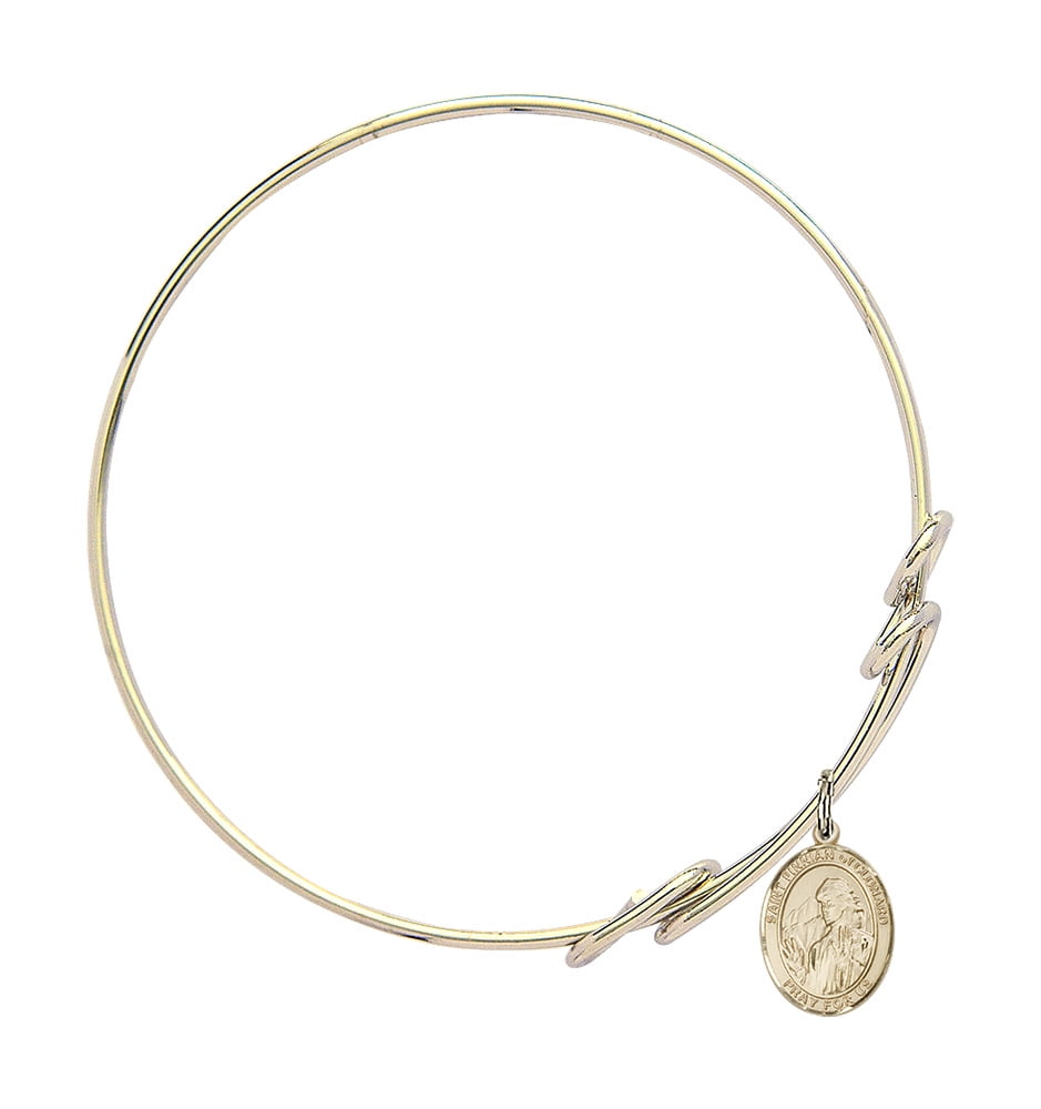 Finnian Of Clonard Charm On A 8 Inch Round Double Loop Bangle Bracelet St