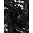thumbnail image 4 of Cárdigan corto Allegra K con lazo y encaje floral Negro S, 4 of 5