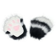 thumbnail image 2 of Segolike Cat Claw Gloves Kitten Paw Gloves Men Women Costume Gloves Fingerless Gloves Mittens for Stage Performance Festival Nightclub Black, 2 of 8