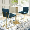 thumbnail image 4 of Modway Privy 24.5" Modern Fabric Upholstered Counter Stool in Azure (Set of 2), 4 of 4