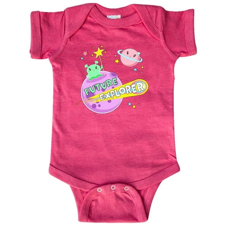 

Inktastic Future Explorer Green Alien in Outer Space Gift Baby Boy or Baby Girl Bodysuit