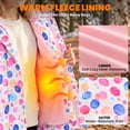 thumbnail image 6 of Toddler Girls Fleece Lined Hooded Jacket A Line Coat with Raglan Sleeves for School Outdoor Wear, 6 of 8