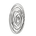 thumbnail image 6 of DecMode Black Metal Round Overlapping Lines Abstract Wall Decor, 6 of 9