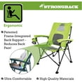 thumbnail image 3 of STRONGBACK Elite Adult Camping Chair with Lumbar Support and Carry Bag, Lime Green, 3 of 7