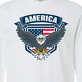 thumbnail image 4 of Inktastic America with Eagle Shield and Banner Long Sleeve T-Shirt, 4 of 5